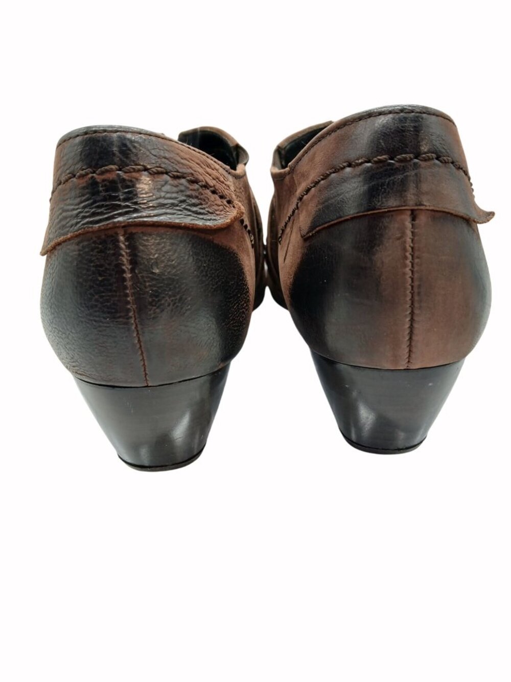 Gabor Comfort Brown Leather Pleated Low Boots Shootie Shoes UK 7 USA Booties - Picture 9 of 16